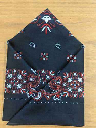 Wilsons Handkerchief - Black Paisley